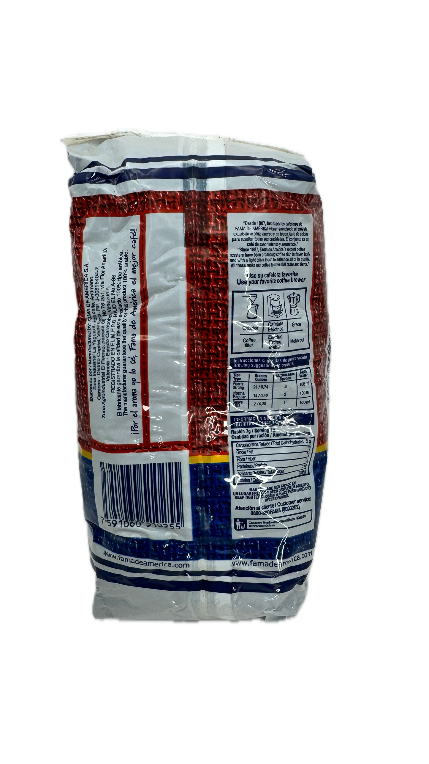 Café Molido Fama de América – Bolsa de 500g (Café Venezolano)